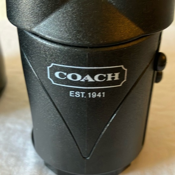 Coach: World/Universal Black Travel Adapter (Wall Plug)- Case- Silver Tone - Picture 2 of 14